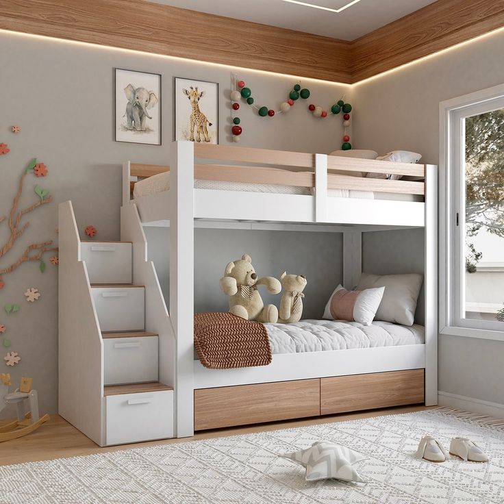 سرير اطفال دورين غرف 250×120×200 سم (RAY745)