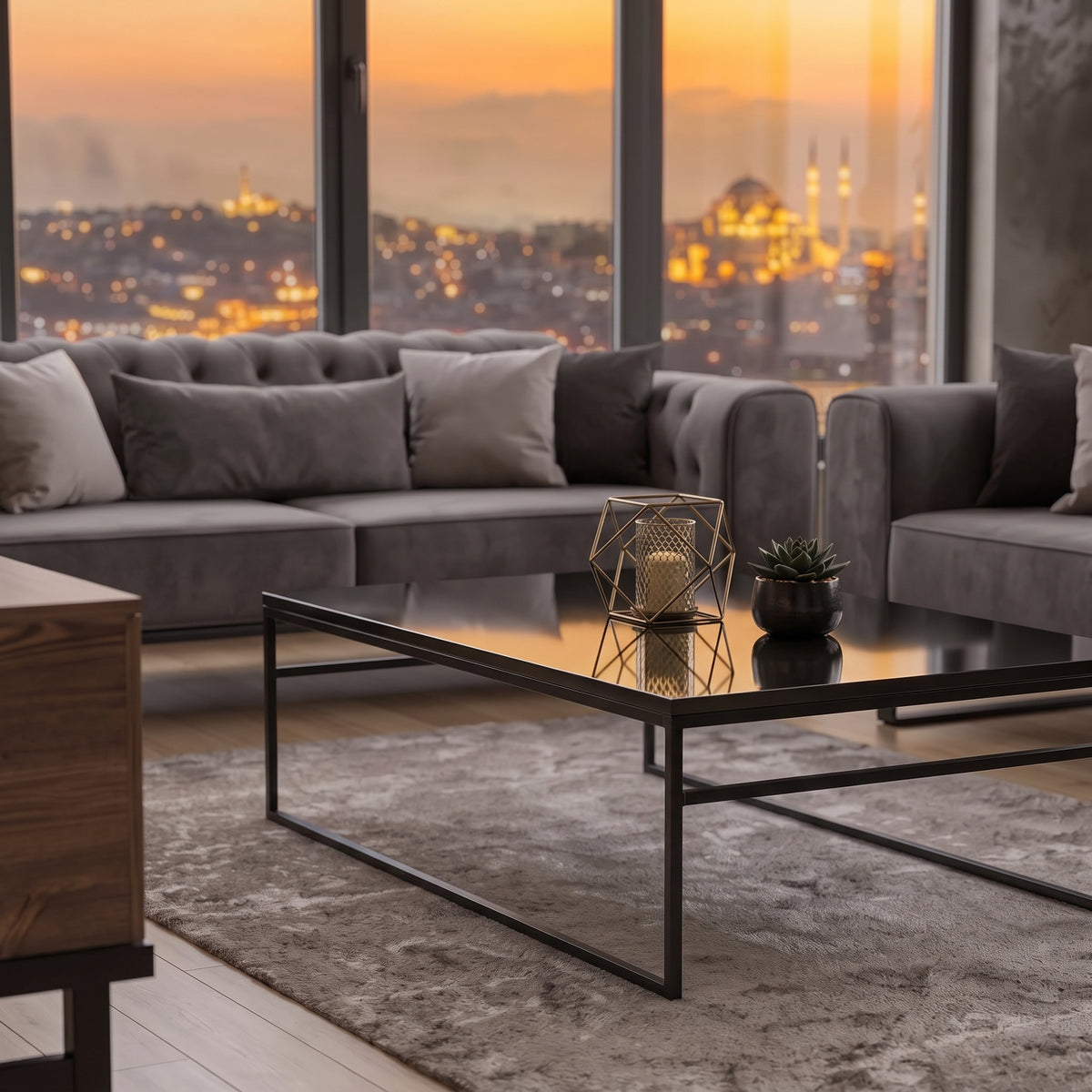 ترابيزة أنتريه معدن مع زجاج – مقاس 100×60×40 سم – كود ST1 – تنتج عند الطلب – ضمان سنة