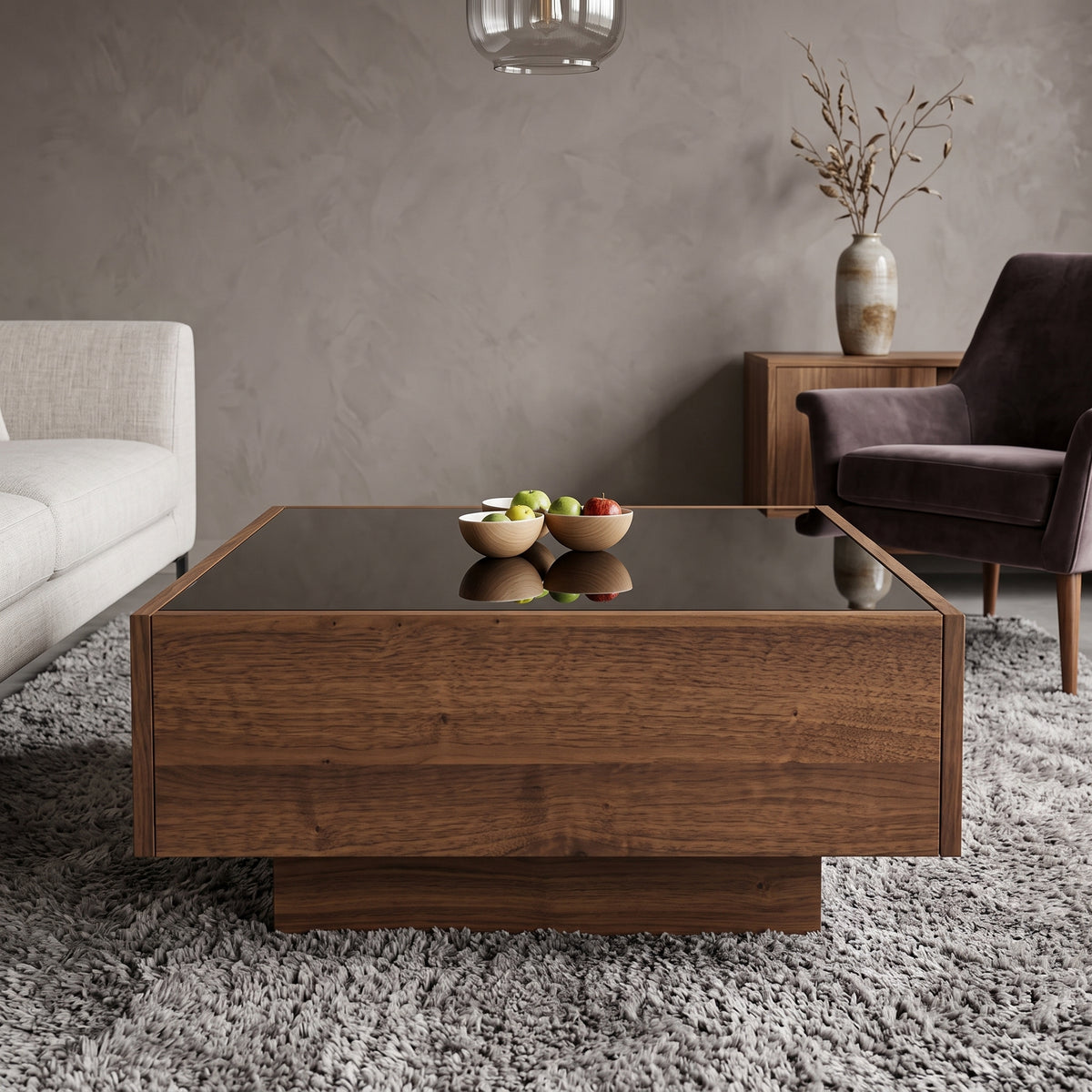 ترابيزة أنتريه خشب MDF تيلاندي – مقاس 80×80×40 سم – كود RAY25 – تنتج عند الطلب – ضمان سنة