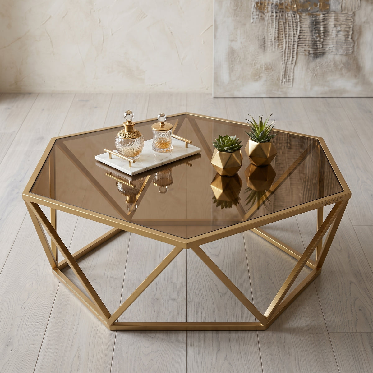 ترابيزة أنتريه معدن مع زجاج 80×80×50 سم – كود ST13 – ضمان سنة