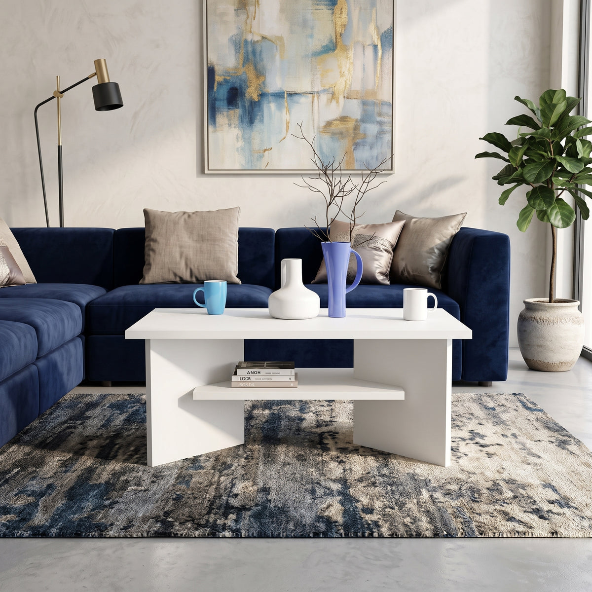 ترابيزة أنتريه خشب MDF تيلاندي – مقاس 90×50×45 سم – كود RAY42 – تنتج عند الطلب – ضمان سنة